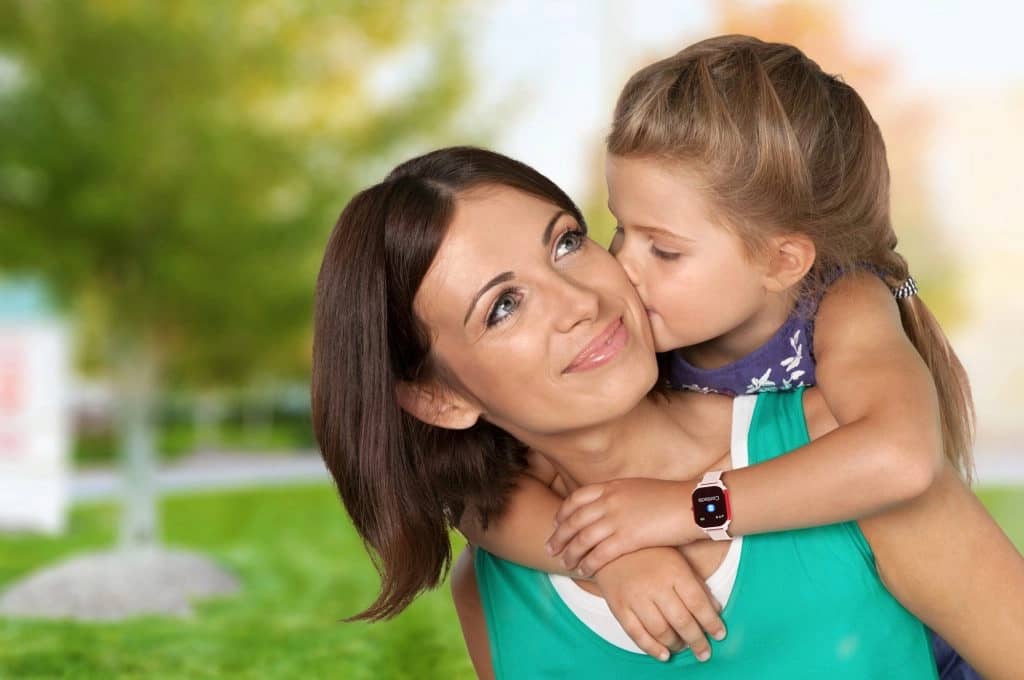 mum and daughter with watch