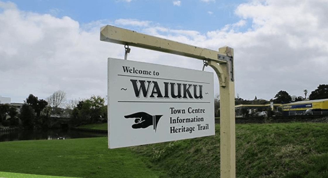 waiuku town banner