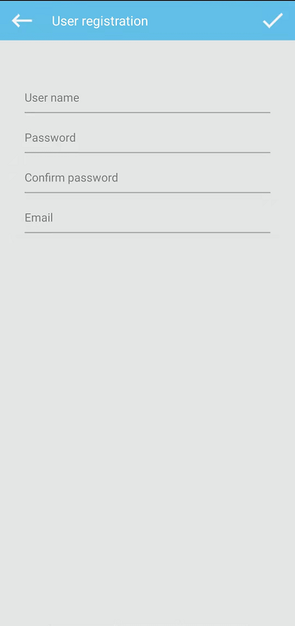 user registration